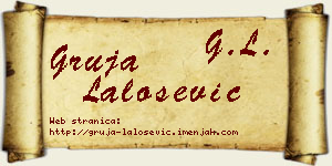 Gruja Lalošević vizit kartica
